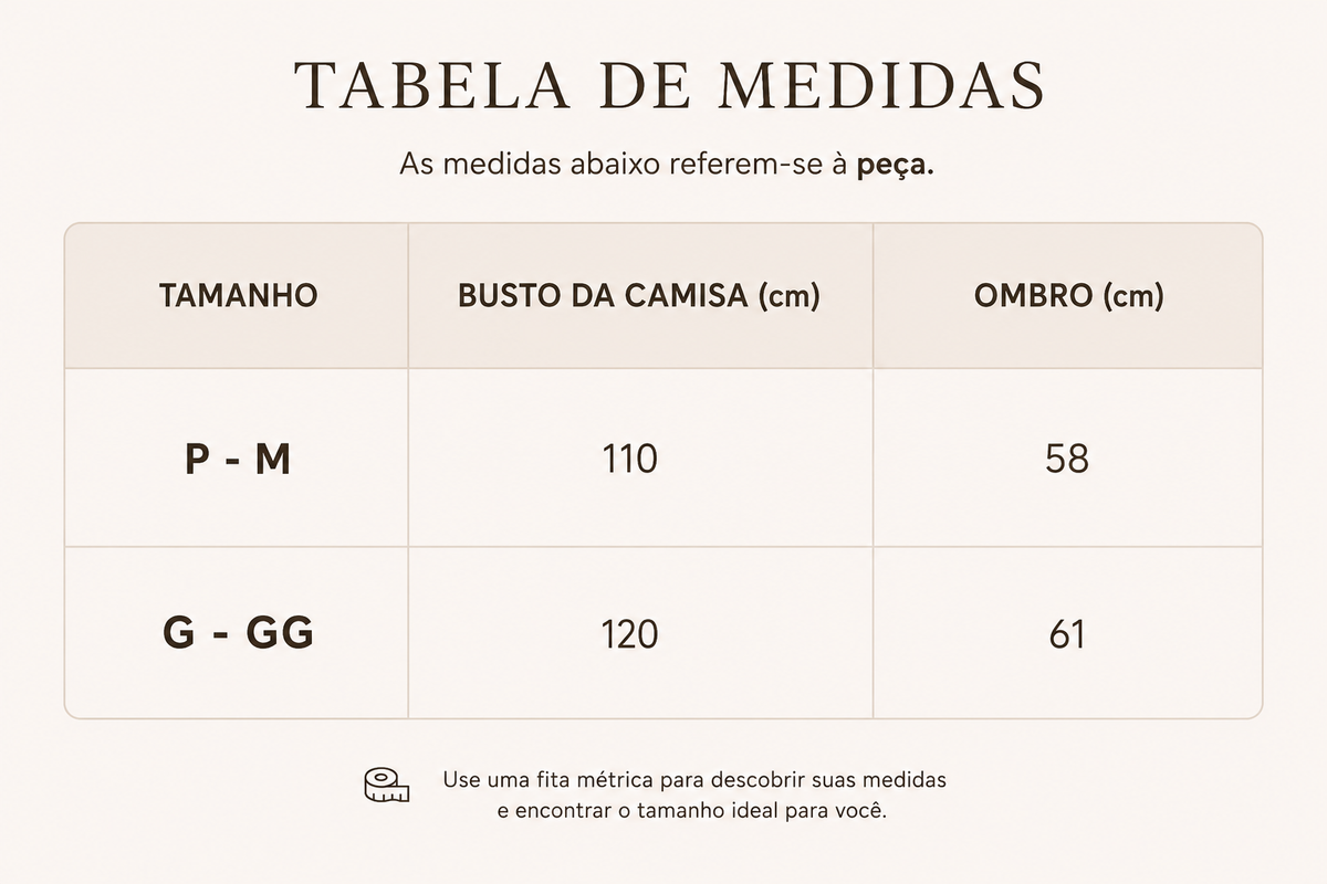 Camisa Aurora Oversize 100% Algodão