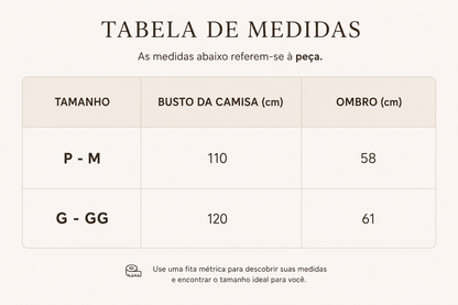 Camisa Aurora Oversize 100% Algodão